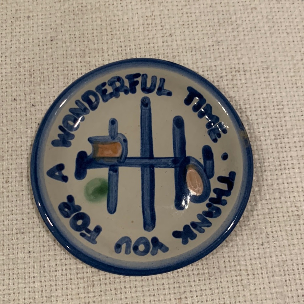 M A Hadley dish/coaster 4”
